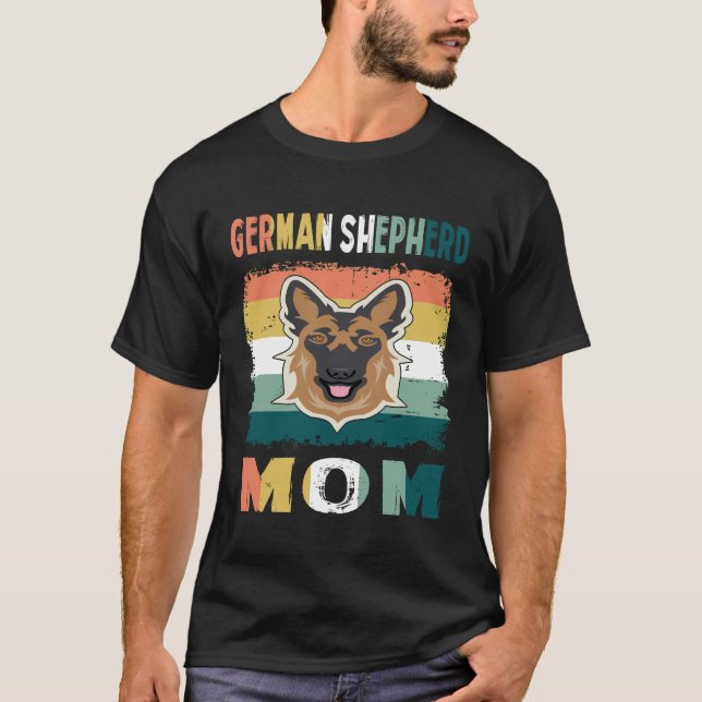 018 Tyska shepherd Mamma T Shirt (Framsida)