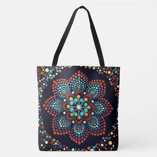 0191 - Mandala - Tote Bag Tygkasse (Framsida)