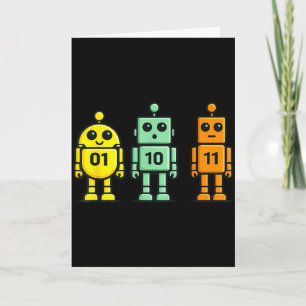 01 10 11 robot rolig binärkod robotar 01 10 1101 kort