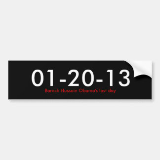 01-20-13 Barack Hussein Obamas sist dag Bildekal