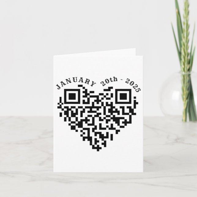 01-20-2025 Funny Trump Dance Troll Qr Scan Preside Kort (Framsida)