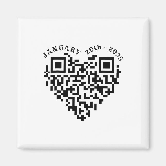 01-20-2025 Funny Trump Dance Troll Qr Scan Preside Magnet (Framsidan)