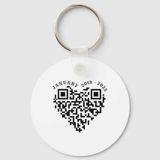 01-20-2025 Funny Trump Dance Troll Qr Scan Preside Nyckelring (Framsida)