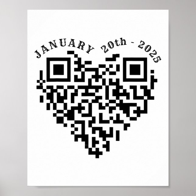 01-20-2025 Funny Trump Dance Troll Qr Scan Preside Poster (Framsidan)