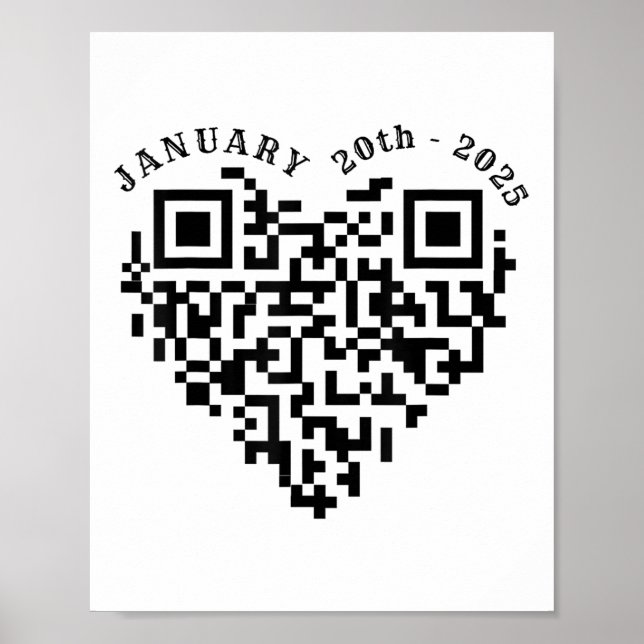 01-20-2025 Funny Trump Dance Troll Qr Scan Preside Poster (Framsidan)