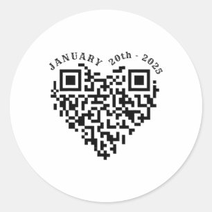 01-20-2025 Funny Trump Dance Troll Qr Scan Preside Runt Klistermärke