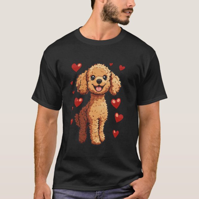 01 Brun pudel T Shirt (Framsida)