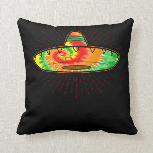 01.Cinco De Mayo Tie Dye Sombrero Tie Dye Sombrero Kudde