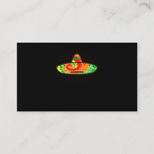01.Cinco De Mayo Tie Dye Sombrero Tie Dye Sombrero Visitkort (Framsida)