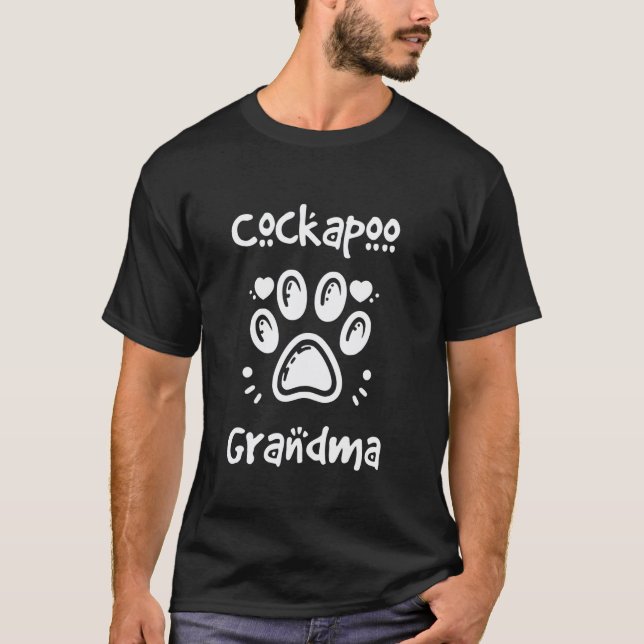 01 Cockapoo Mormor Cocker Spaniel Poodle Mix Mormo T Shirt (Framsida)