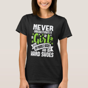 01 Flicka i pudelstrumpor irländsk dansare Ceili T Shirt