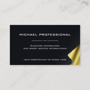 01 Modern Professionell Affärskort guld svart Visitkort