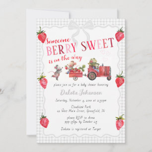 020 Grårutig Fog Berry Sweet Farm Bebisens Första Inbjudningar
