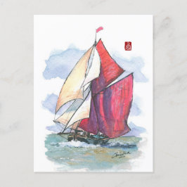 (029) Themes Sailboat-segelbåt Vykort