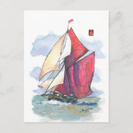 (029) Themes Sailboat-segelbåt Vykort