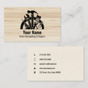 02-2021 Anpassade handyman verktyg wood v2 Visitkort