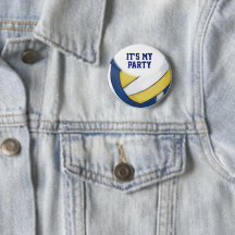 02 av 12 Anpassningsbar Volleyball Party-knapp