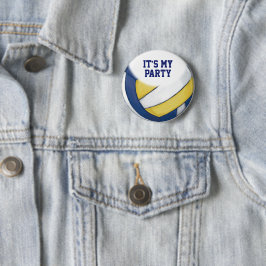 02 av 12 Anpassningsbar Volleyball Party-knapp Knapp