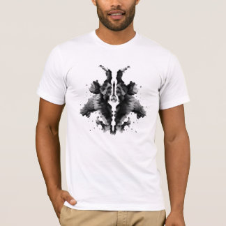 02 Svart Rorschach-bläckfläck Abstrakt Konst T-Shi T Shirt