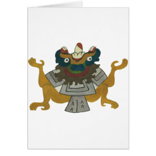 02.Tlaltecuhtli - Mayan / Aztec Creator God Hälsningskort