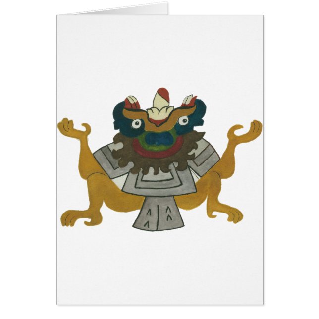 02.Tlaltecuhtli - Mayan / Aztec Creator God Hälsningskort (Framsidan)