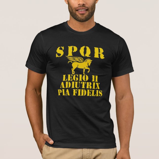 02 Vespasians 2nd lojala legion - romerska Pegasus T-shirt (Framsida)