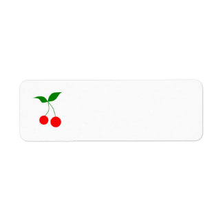 031 RED TECKNAD RED CHERRIES CLIPART VECTOR GRAPHI RETURADRESS ETIKETT