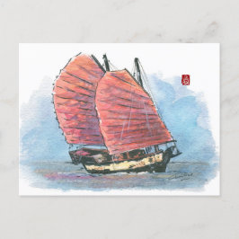 (034) Traditionella segelbåtar Vykort