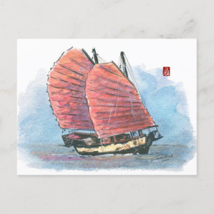(034) Traditionella segelbåtar Vykort
