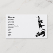 039 & 007 SVARTA KATTER PETS ANIMALS CUTE TECKNADS