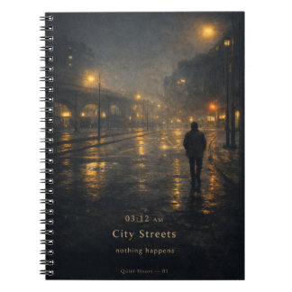 03:12 på morgonen City Streets Moody Estetisk Affi Anteckningsbok