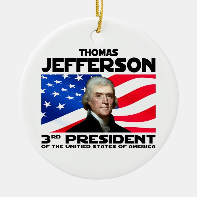 03 Thomas Jefferson Julgransprydnad Keramik (Framsidan)