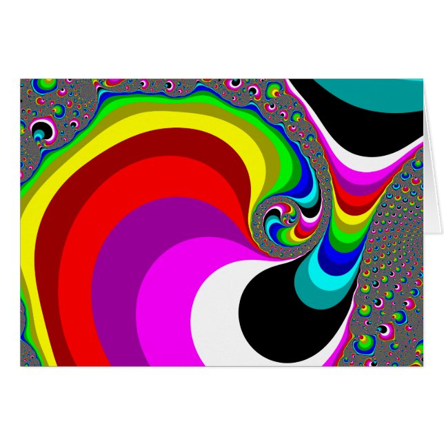 040 Obama - Fractal Art Hälsningskort (Framsidan Horizontal)