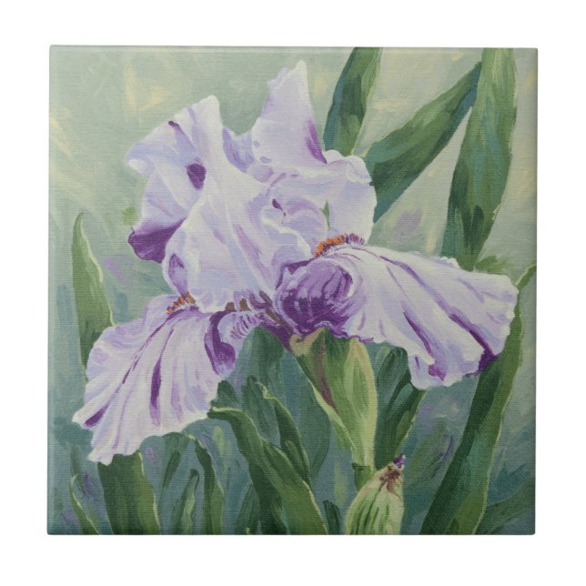 0440 Lila Iris Kakelplatta (Framsidan)