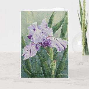 0440 Lila Streaked Iris Mors dag Card Kort