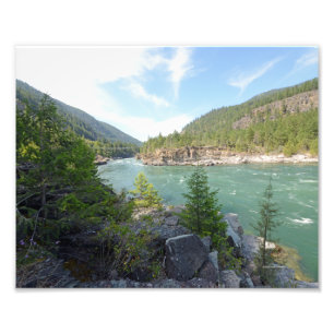 0442 8/12 Fotografi av Kootenai Falls i Libby.