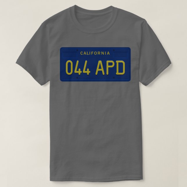 044 APD Kaliforniens registreringsskylt Lt T Shirt (Design framsida)
