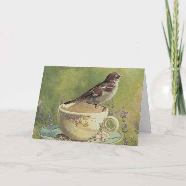 0470 Födelsedagskort i Sparrow Kort (Framsida)