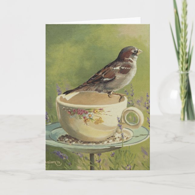 0470 Födelsedagskort i Sparrow Kort (Framsida)
