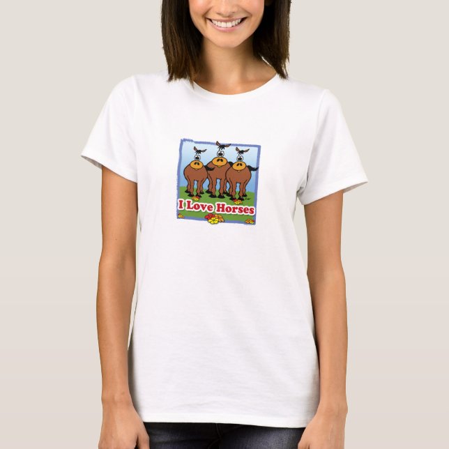 048 älskar jag hästar tee (Framsida)