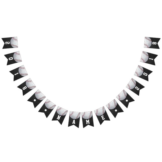04 av 12 Baseball Thned Party Bunting Vimplar (Alla)