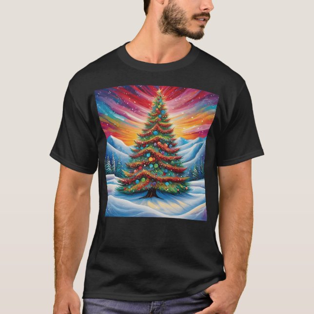 04 - Enchanting Winter Wonderland Julgran T Shirt (Framsida)