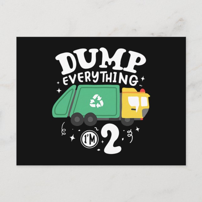 04.Sopbil för en Sopbils Fan Inbjudan Vykort (Framsida)