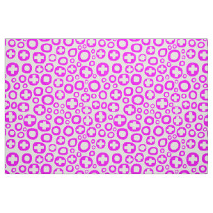 050215 - Magenta om vitt Tyg