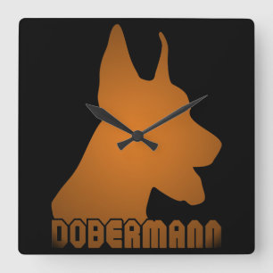 0513032011 Dobermann Fyrkantig Klocka