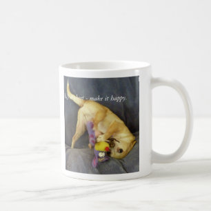 053 liv är kort - gör det happy. kaffemugg