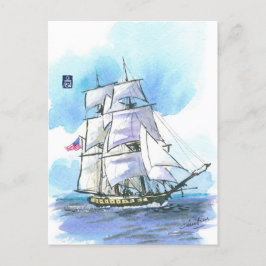 (053) US Brig Niagara Sailboat Vykort