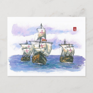 (057) La Nina, La Pinta, Santa Maria Sailcraft Vykort