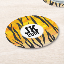 05 av 12 Anpassningsbar Tiger Party Underläggs Underlägg Papper Rund