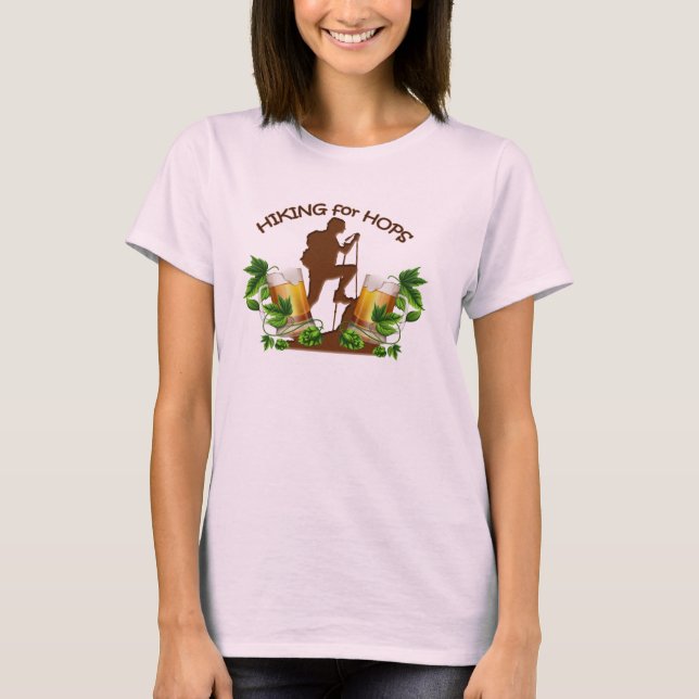 (05) Fotvandra för skuttkvinna grundläggande Tee Shirt (Framsida)